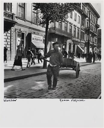 ROMAN VISHNIAC (1897-1990) A group of 9 street photographs, both larger scenes and portraits, depicting Jewish life in Poland.